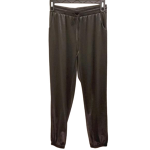 Love University Satin Joggers Lounge Pants Elastic Waist Casual
